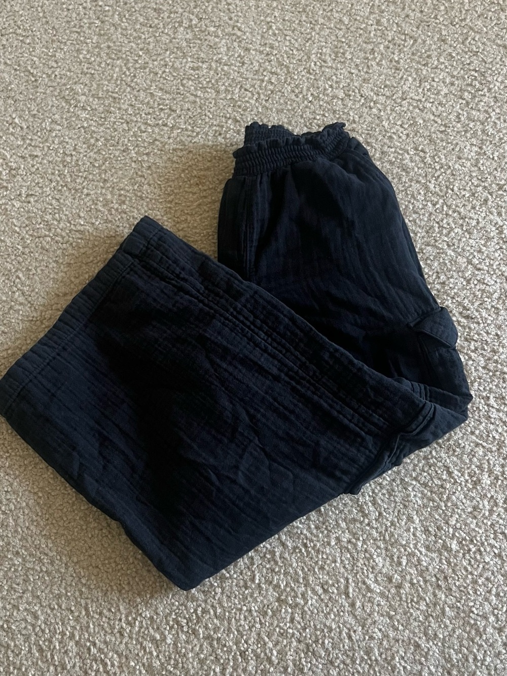Girls Old Navy Black Elastic-Waist Wide Leg Pants